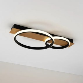 Plafonieră LED ROWENA LED/14W/230V negru/maro