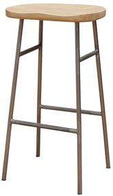 Scaun de bar, din lemn de mango si metal, Hinto