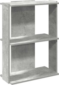 vidaXL Bibliotecă cu 3 niveluri, gri beton, 60x30x80 cm lemn prelucrat