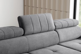Colțar extensibil Modeno Mini universal - gri catifea ușor de curățat Zetta 304