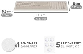 Scurgător de vase bej din diatomit 30x8 cm Damon – Wenko