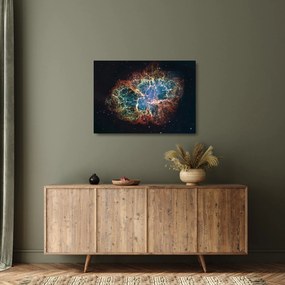 Tablou pe sticlă - Nebuloasa Crabului (70x50 cm)