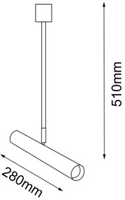 Lustră pe tijă AKADI 1xGU10-MR11/15W/230V Amplex 8879