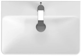 Lavoar suspendat alb 60 cm, dreptunghiular, Cersanit Mille Slim 600x410 mm