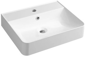 Sapho - Lavoar suspendat 50 x 40 cm, marmură turnată, alb