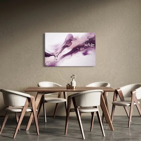 Tablou - Artă fluidă violet (90x60 cm)