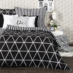 Lenjerie bumbac 4Home Galaxy, negru, 140 x 220 cm, 70 x 90 cm