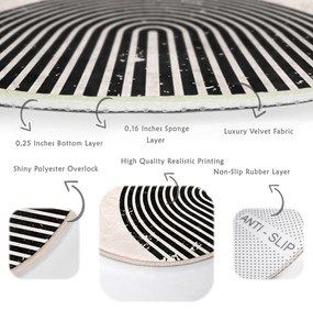Covor rotund portocaliu-crem lavabil adecvat și pentru aspiratoare robot ø 100 cm Comfort – Mila Home