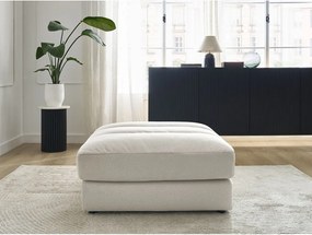 Taburet bej cu tapițerie din catifea Sierra – Bobochic Paris