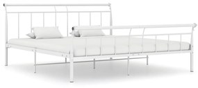 325046 vidaXL Cadru de pat, alb, 180x200 cm, metal