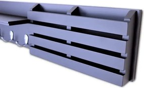 Cuier cu 3 agatatori, Antracit Homs, gri antracit, 60 x 15 x 10 cm, MDF