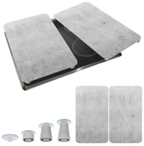 WENKO 53906100 - Capac pentru plită 30 x 52 cm, gri/transparent