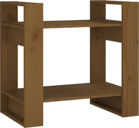 vidaXL Bibliotecă/Separator cameră maro miere, 60x35x57 cm, lemn masiv