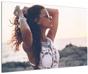 Tablou - Femeia pe plajă (90x60 cm)