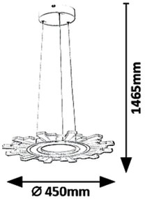 Rabalux 6210 - Lustră LED pe cablu FELICITY LED/30W/230V