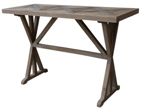 Masa dining, din lemn reciclat, cu aspect rustic, Old French