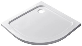 Coria 80x80x5 cm tăviță de duș semicirculară, acrilică