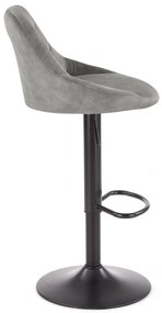 Scaun de bar H101 velvet gri