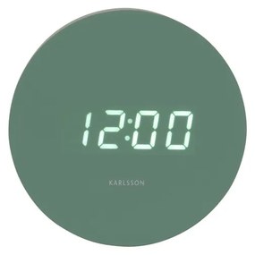 Karlsson 5981GR ceas LED de design cu alarmăverde, dia. 9 cm