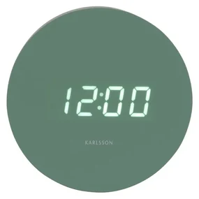 Karlsson 5981GR ceas LED de design cu alarmăverde, dia. 9 cm