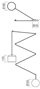 Lustră pe cablu Redo 01-1821 DODO 1xE27/15W/230V alb