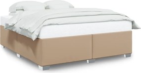 vidaXL Cadru de pat, cappuccino, 180x200 cm, piele ecologică
