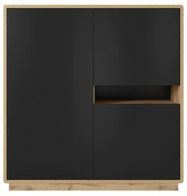 Comodă Albert Typ 42 (Stejar taurus + negru mat). 1034883