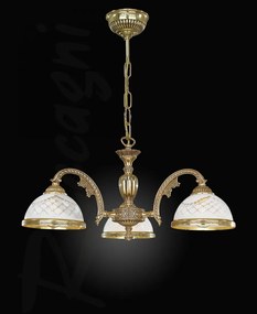 Candelabru din alama cu 3 brate design italian 7102