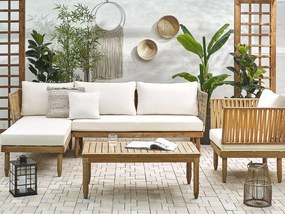 Set mobilier de grădină Crema (lemn deschis). 1078513