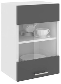 Corp Superior Karo, O Usa, cu sticla, Antracit/Alb, 40 x 30 x 60 cm