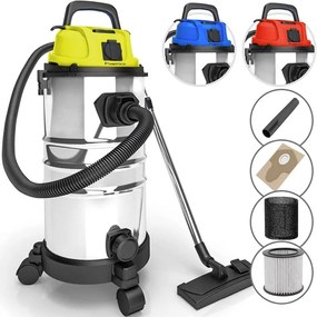 TIMBERTECH Aspirator industrial 1300 W, 30 litri, galben