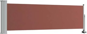 vidaXL Copertină laterală retractabilă de terasă, maro, 80 x 300 cm