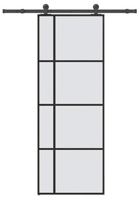 vidaXL Ușă glisantă cu set feronerie, 76x205 cm, sticlă ESG/aluminiu