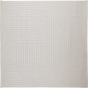 vidaXL Covoare de zonă Pătrat PALMERAS Crem 120 x 120 cm Poliester