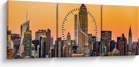 Tablou cu New York (cu ceas) (90x30 cm)