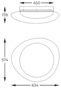 Plafoniera LED design modern AURA 57