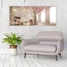 Tablou - Interior de vis cu pian (120x50 cm)