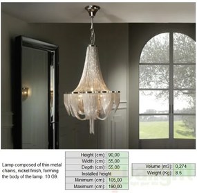 Lustra,Pendul modern diam.55cm, H-90cm Minerva 872853