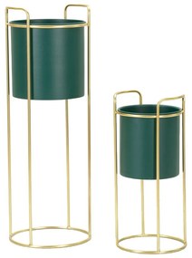 Ghivece decorative 2 buc. din metal ø 24 cm Grent Slim – Mauro Ferretti