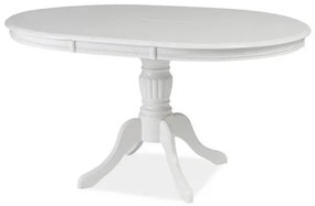 Masă extensibilă de sufragerie 106-141 cm Oliner (alb) (pentru 4 până la 6 persoane). 1050663
