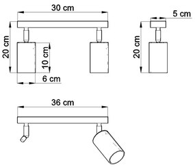 Plafonieră din lemn Nisa Lampi Ludwik
