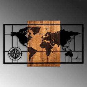 Accesoriu decorativ de perete din lemn World Map 1-L