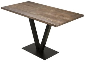 Masă sufragerie Sulio (pentru 4 persoane) (Nuc + Negru) . 1102599