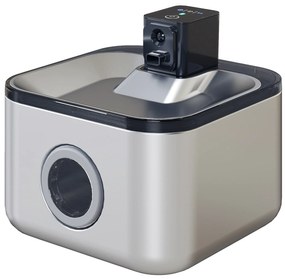PawHut Fântână Automată pentru Pisici 4,2L din Oțel Inoxidabil, Silențioasă, Filtru 3 Etape, Încărcător USB, Argintiu | Aosom Romania