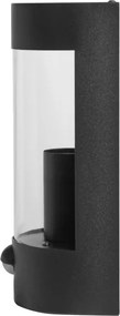 Lampă de perete pentru exterior cu senzor integrat, 1xE27/15W/230V, IP44, neagră