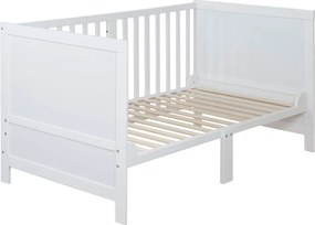 Pătuț alb cu înălțime reglabilă 70x140 cm Easy Sleep – Roba