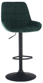 Scaun de bar, material textil Velvet verde inchis, CHIRO NEW