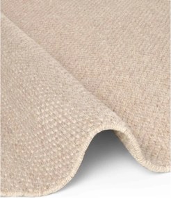 Covor bej țesut manual rotund din lână ø 160 cm Lyon Beans – Elle Decoration