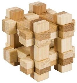 Joc logic IQ din lemn bambus in cutie metalica Gridbox
