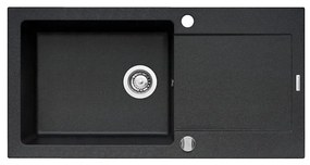 Chiuvetă de bucătărie Pyramis 70089601 MIDO 100x50 cm granit/negru